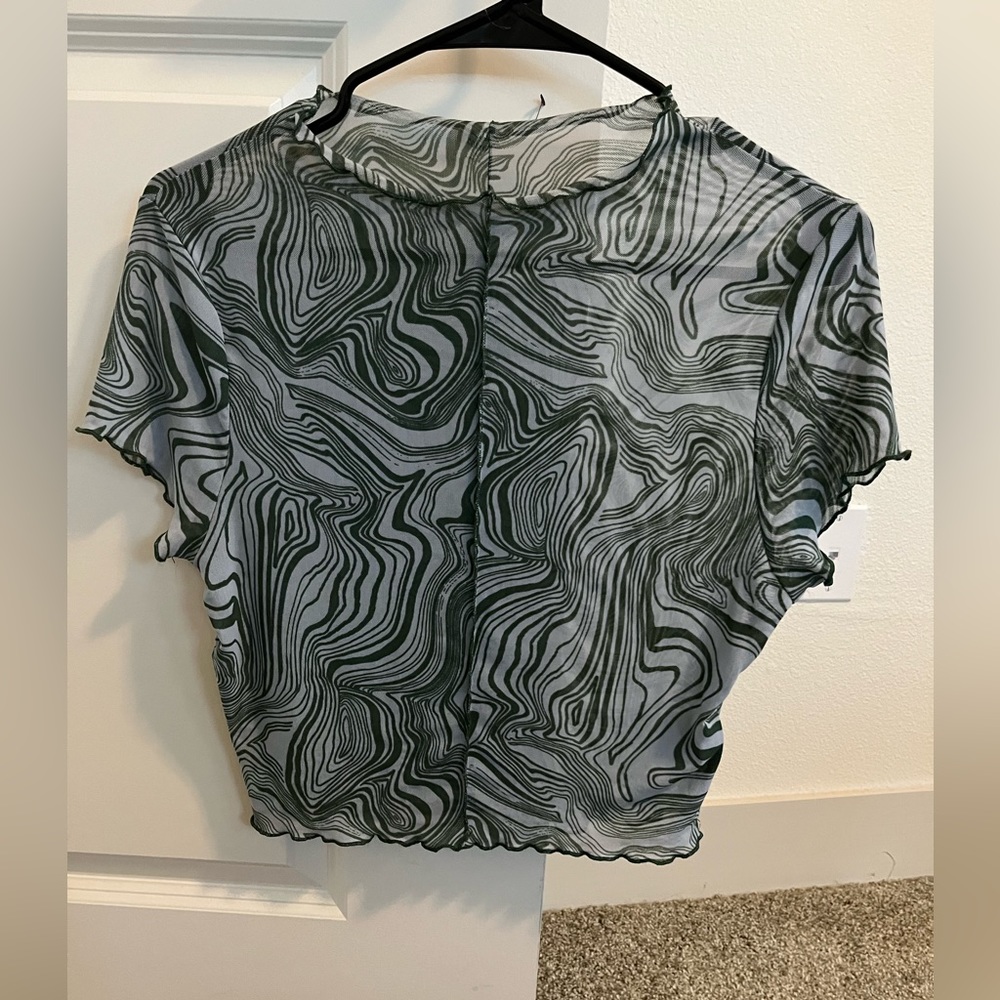 Cotton on mesh crop top